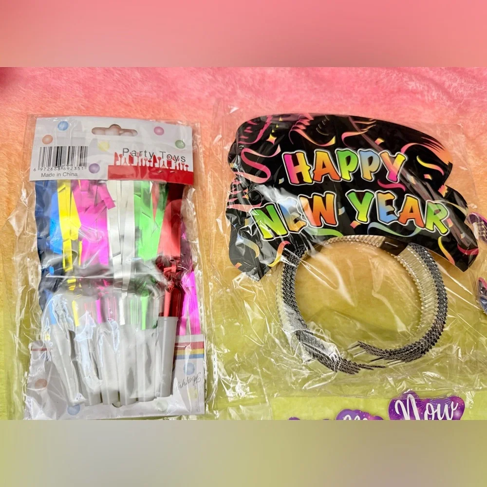 New Year Party Supplies Set - Multicolor